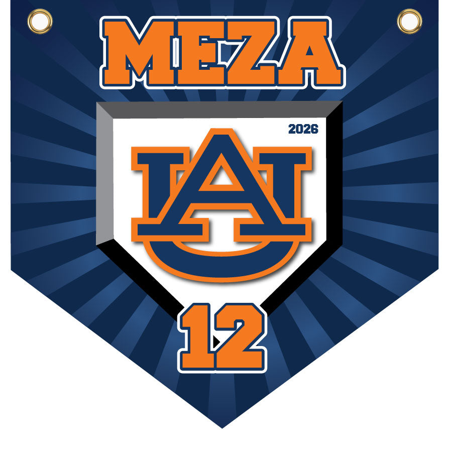 16" x 16" Home Plate Pennant - Auburn Tigers
