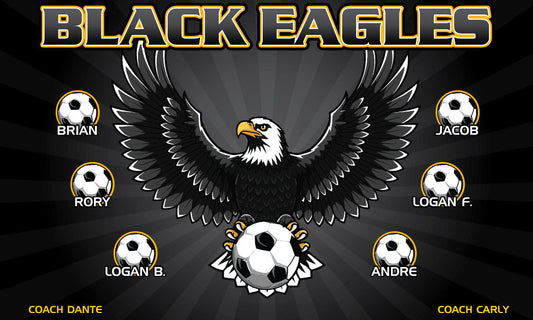 3'x5' Vinyl Banner - Black Eagles