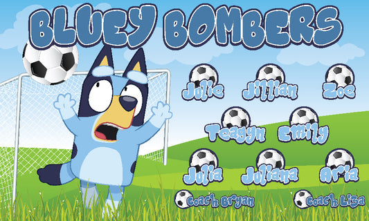 3'x5' Vinyl Banner - Bluey Bombers