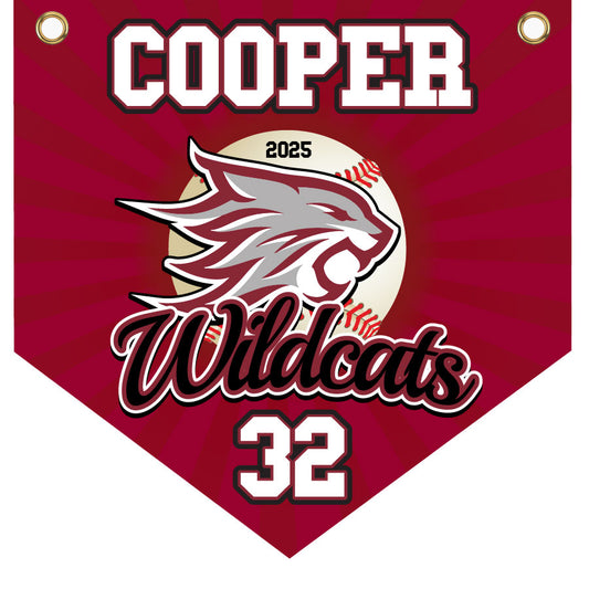 16" x 16" Home Plate Pennant - Chico State Wildcats