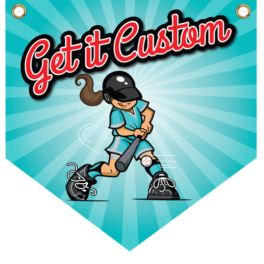 16" x 16" Home Plate Pennant - A-Create-Your-Own