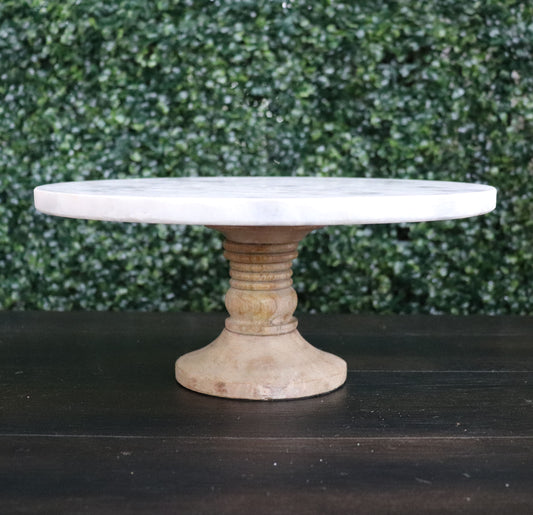 Marble N' Wood Dessert Tray