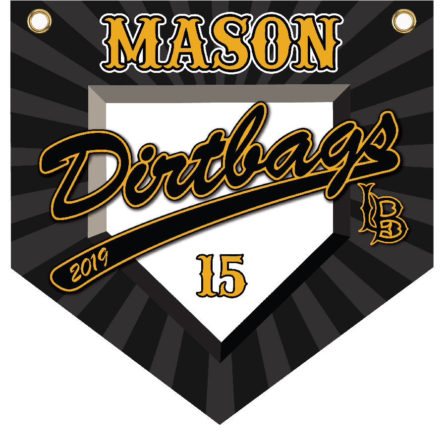 16" x 16" Home Plate Pennant - Dirtbags