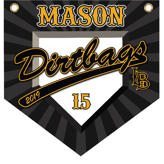 16" x 16" Home Plate Pennant - Dirtbags