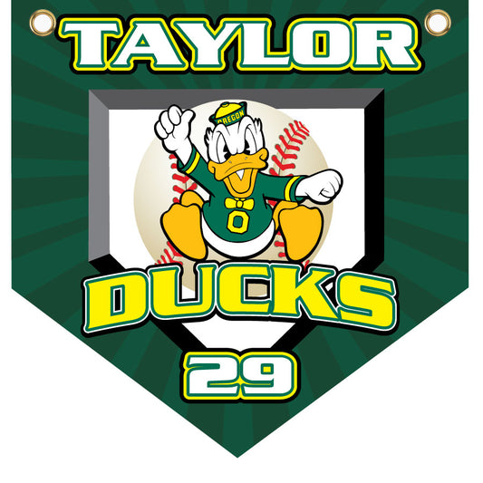 16" x 16" Home Plate Pennant - Ducks