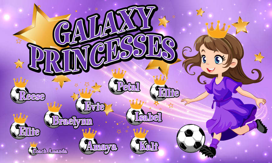 3'x5' Vinyl Banner - Galaxy Princesses
