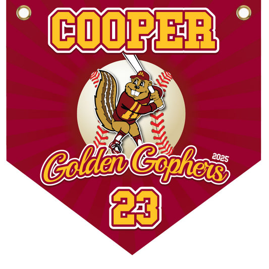 16" x 16" Home Plate Pennant - Golden Gophers