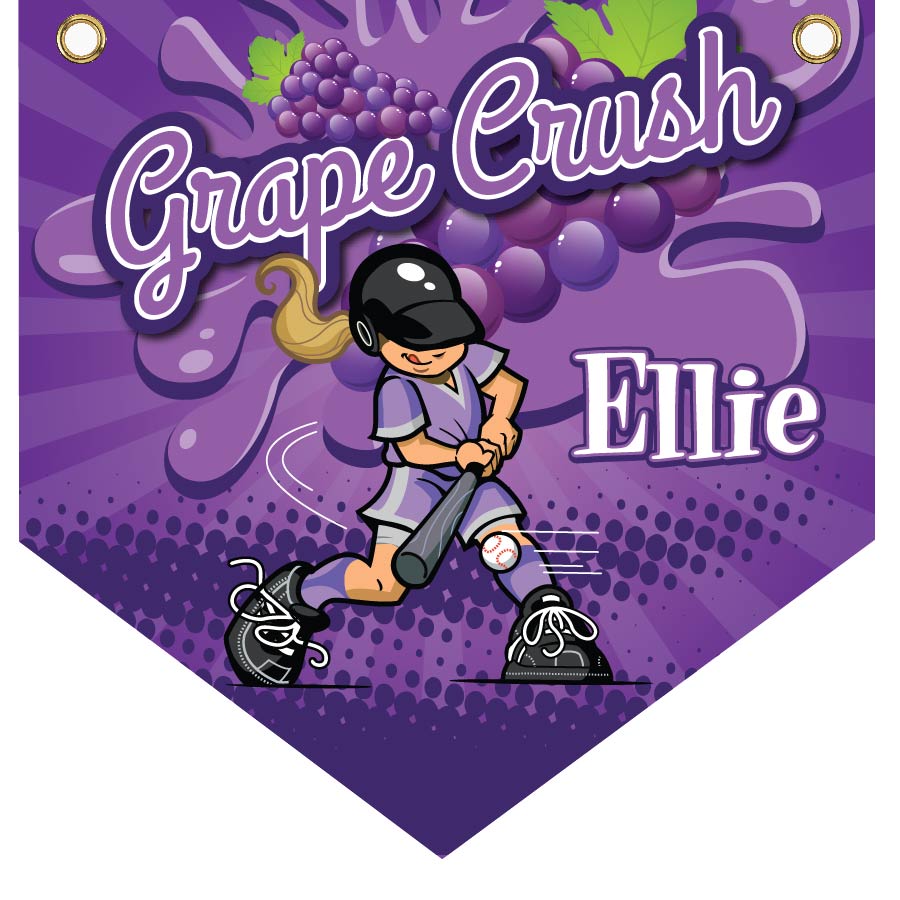 16" x 16" Home Plate Pennant - Grape Crush