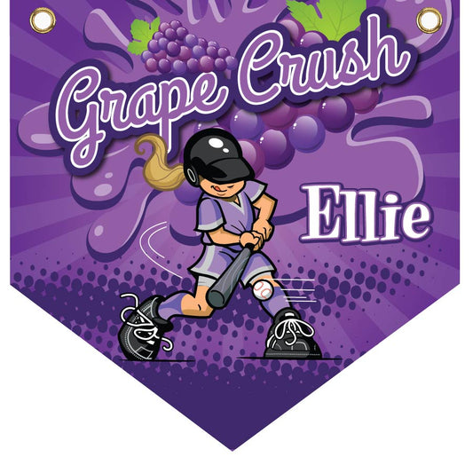 16" x 16" Home Plate Pennant - Grape Crush