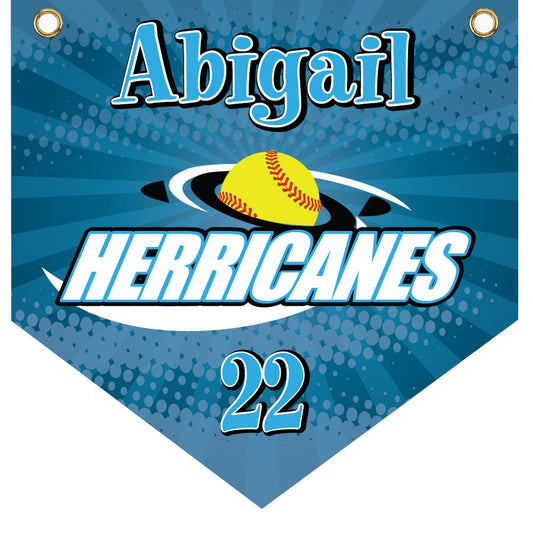 16" x 16" Home Plate Pennant - Herricanes
