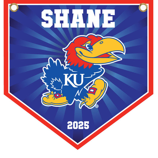 16" x 16" Home Plate Pennant - Jayhawks