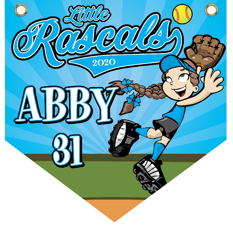 16" x 16" Home Plate Pennant - Little Rascals