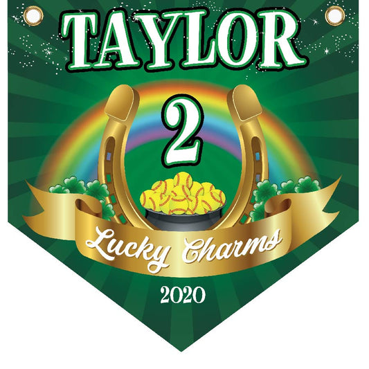 16" x 16" Home Plate Pennant - Lucky Charms