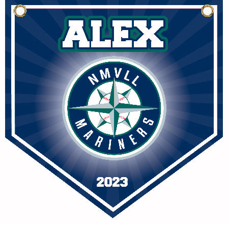 16" x 16" Home Plate Pennant - Mariners