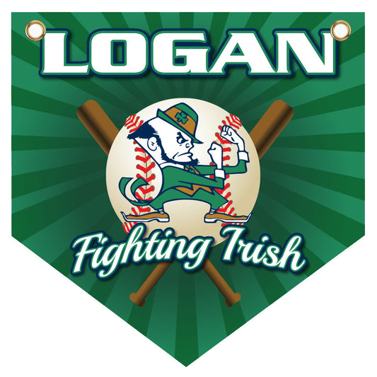 16" x 16" Home Plate Pennant - Notre Dame