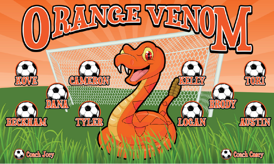 3'x5' Vinyl Banner - Orange Venom