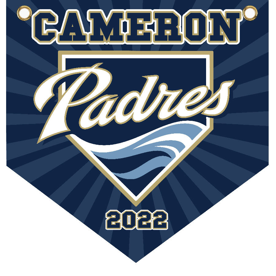 16" x 16" Home Plate Pennant - Padres