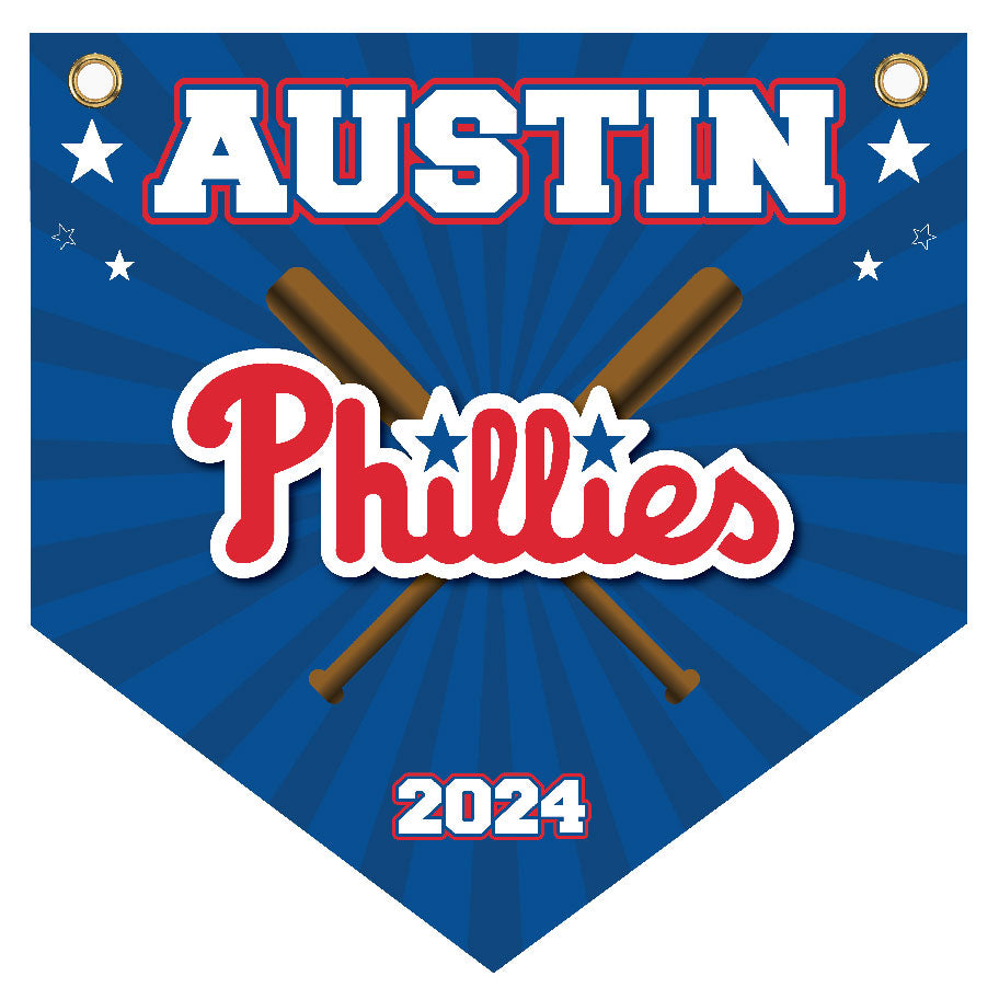 16" x 16" Home Plate Pennant - Phillies