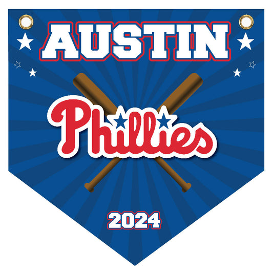 16" x 16" Home Plate Pennant - Phillies
