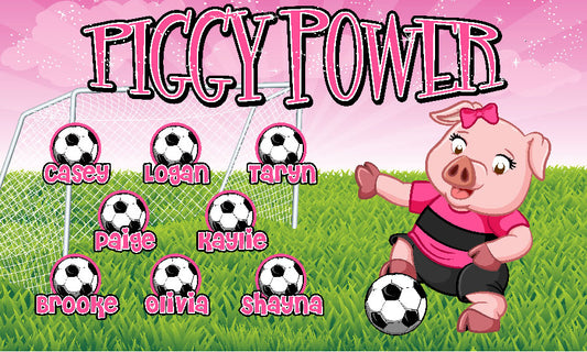 3'x5' Vinyl Banner - Piggy Power