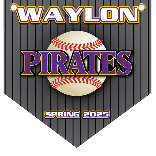 16" x 16" Home Plate Pennant - ECU Pirates (Alt)