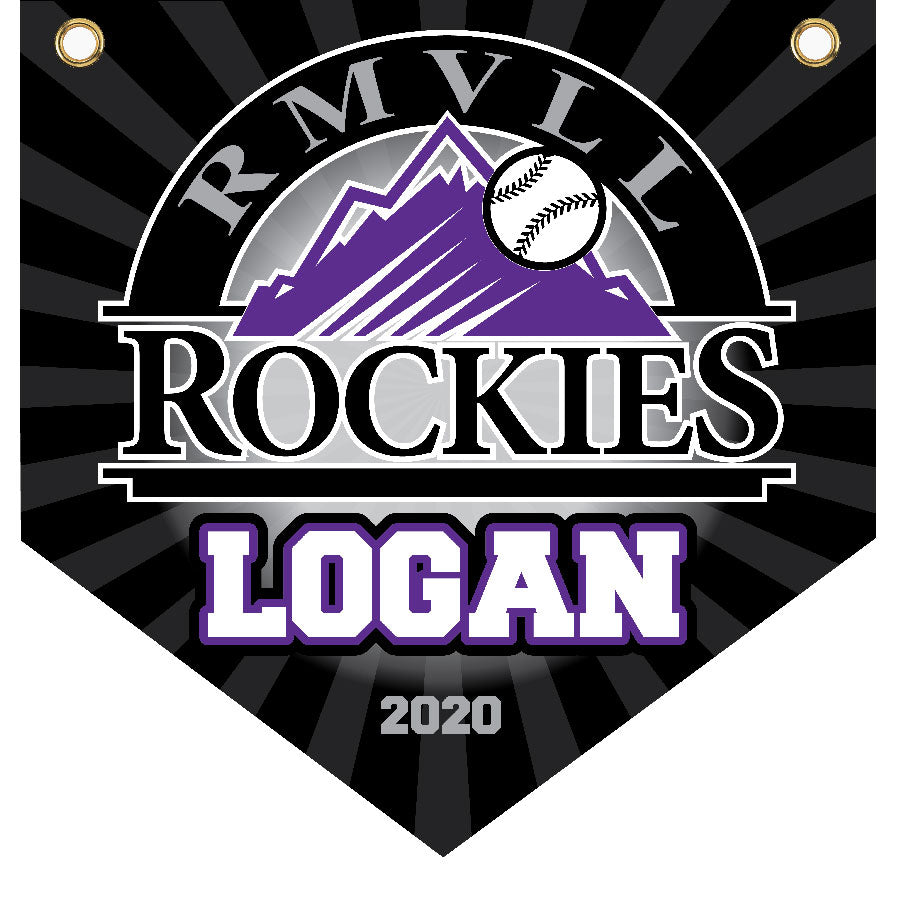 16" x 16" Home Plate Pennant - Rockies
