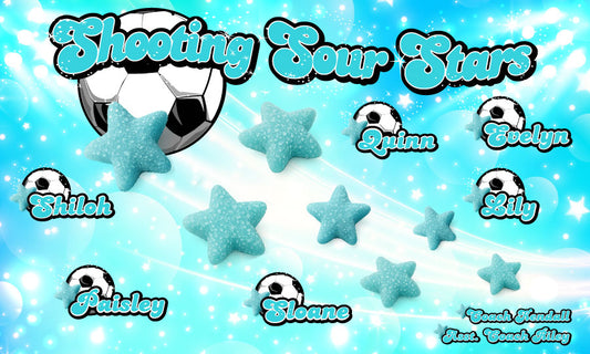 3'x5' Vinyl Banner - Shooting Sour Stars