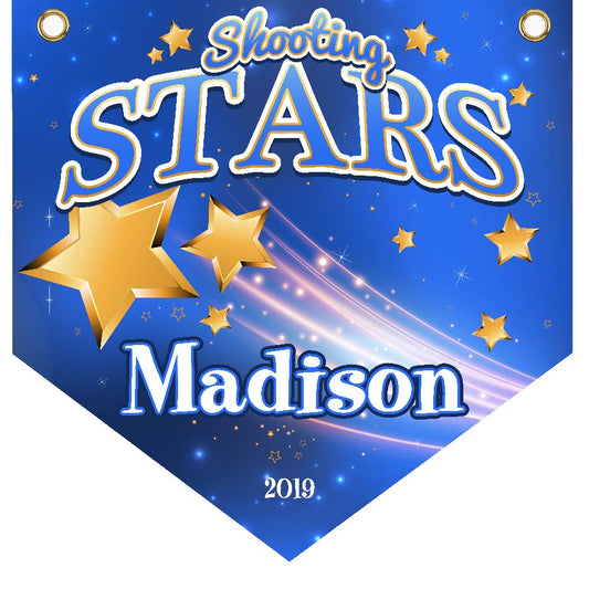 16" x 16" Home Plate Pennant - Shooting Stars
