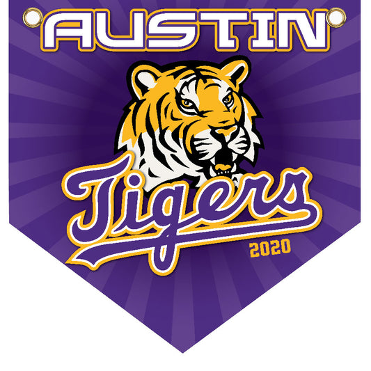 16" x 16" Home Plate Pennant - Tigers