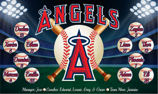 3'x5' Vinyl Banner - Angels (Stadium)