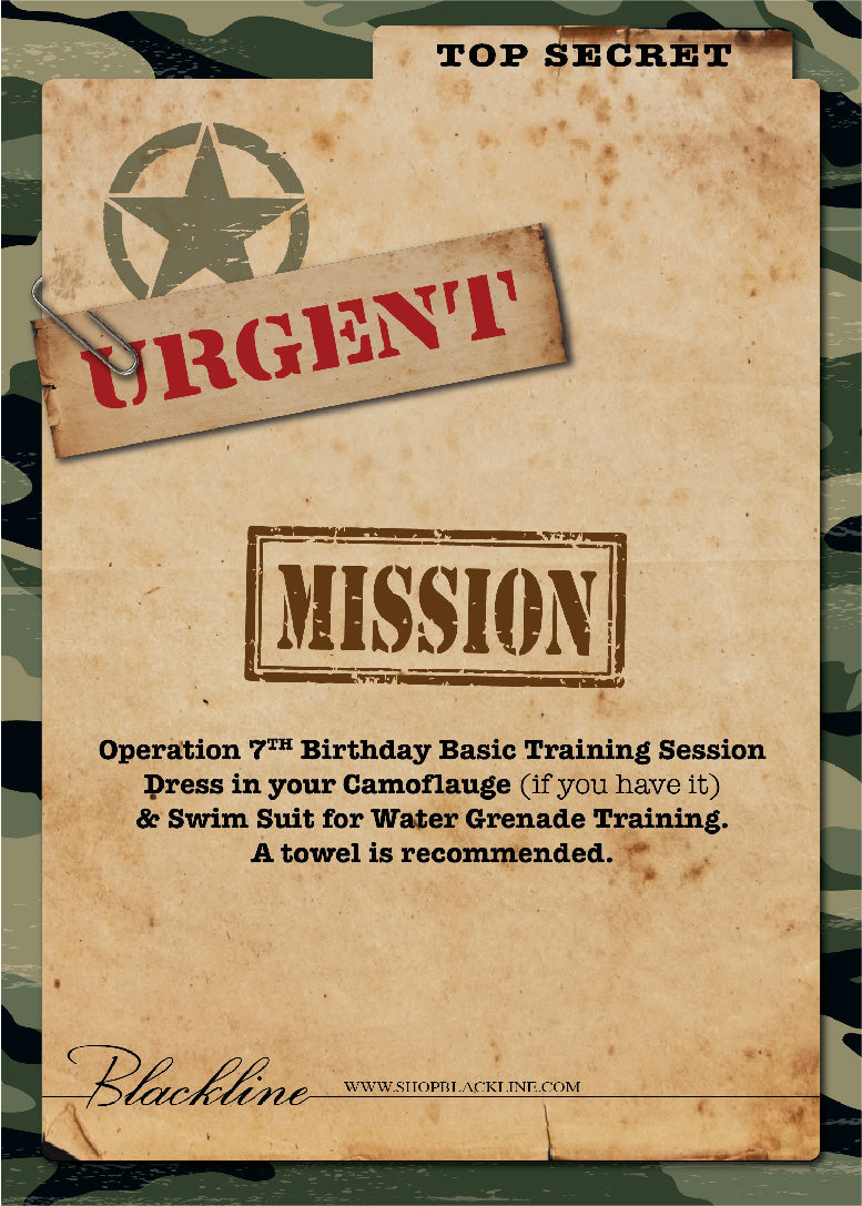 Army Birthday Invitations