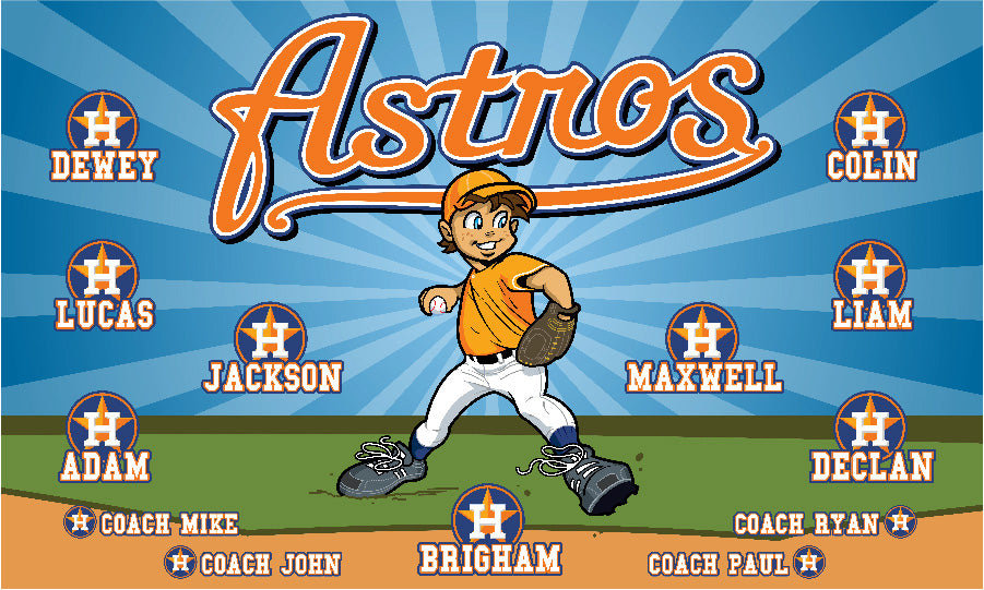 3'x5' Vinyl Banner - Astros (Field)
