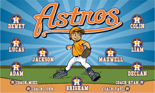 3'x5' Vinyl Banner - Astros (Field)