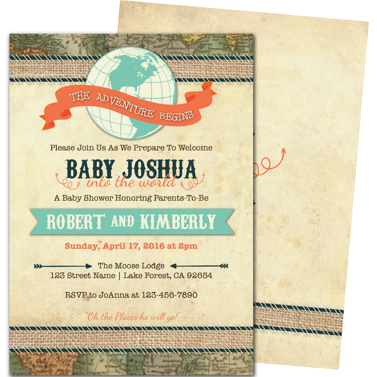 Baby Adventures Baby Shower Invitations