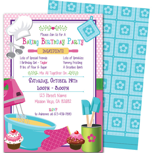 Birthday Baker Birthday Invitations
