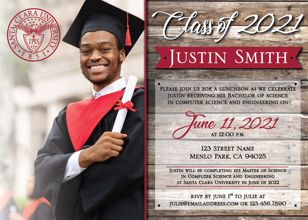 Barnwood Graduation Invitations