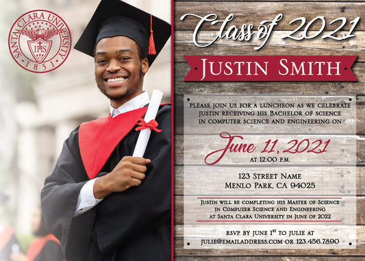 Barnwood Graduation Invitations