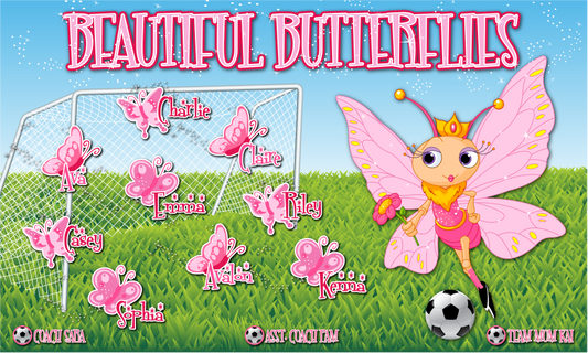 3'x5' Vinyl Banner - Beautiful Butterflies