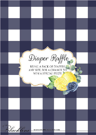 Blueberry Lemon Baby Shower Invitation
