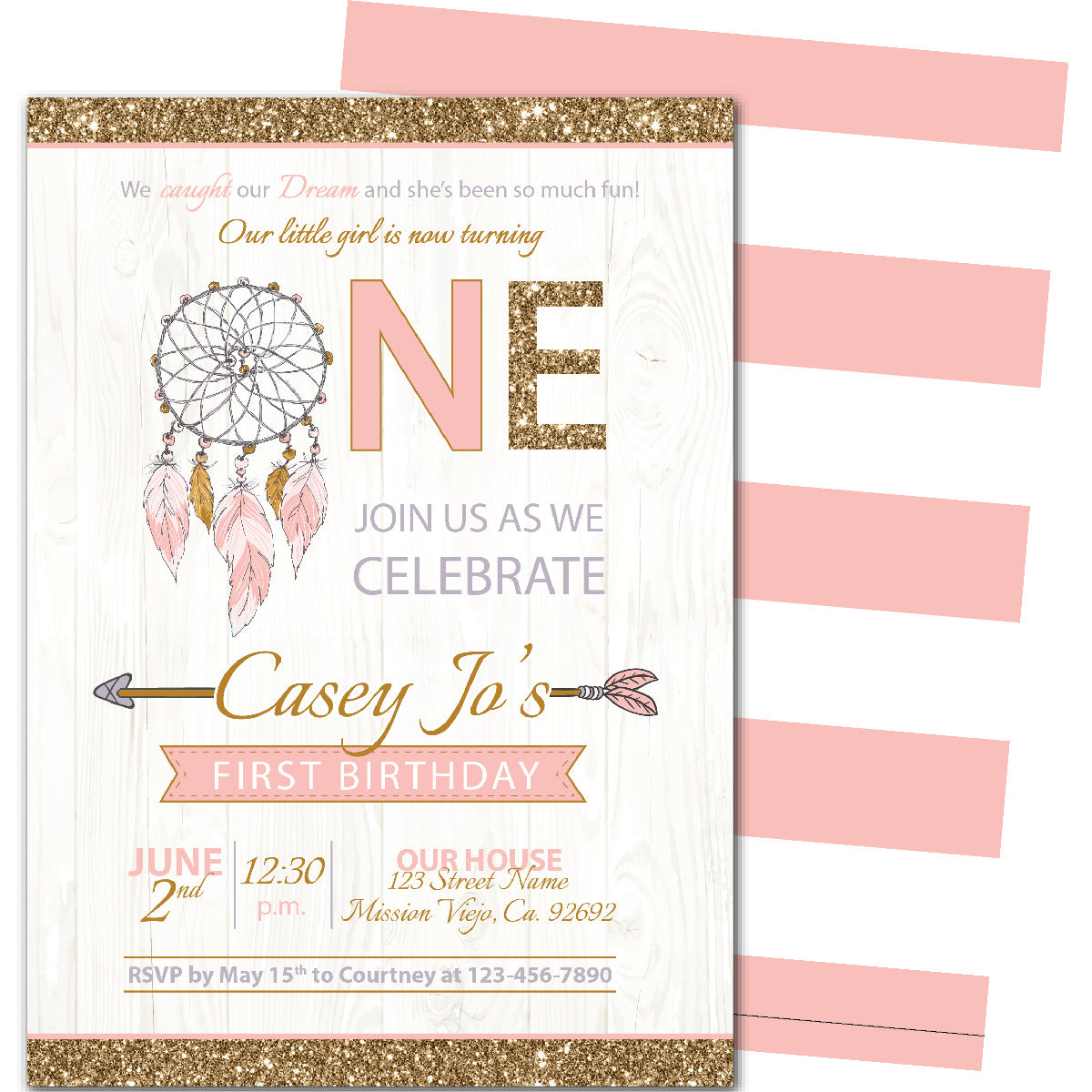Boho Birthday Invitations
