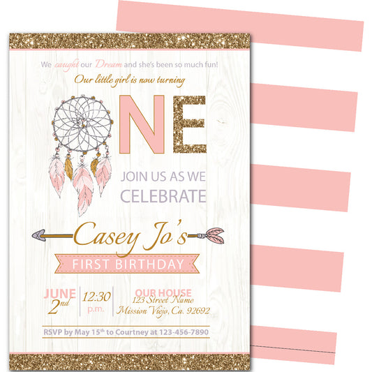 Boho Birthday Invitations