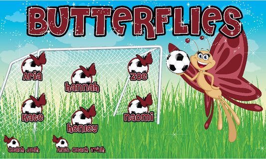 3'x5' Vinyl Banner - Butterflies