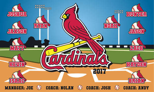 3'x5' Vinyl Banner - Cardinals