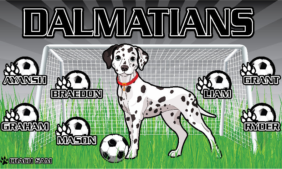 3'x5' Vinyl Banner - Dalmatians