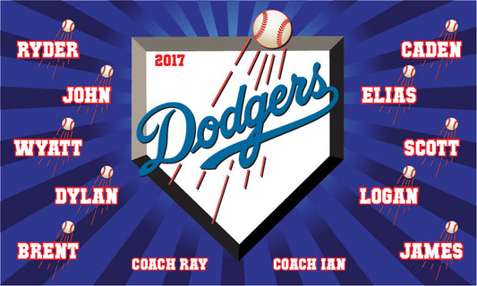 3'x5' Vinyl Banner - Dodgers