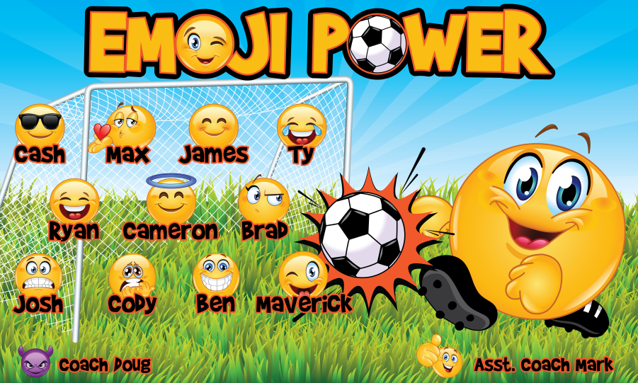 3'x5' Vinyl Banner - Emoji Power