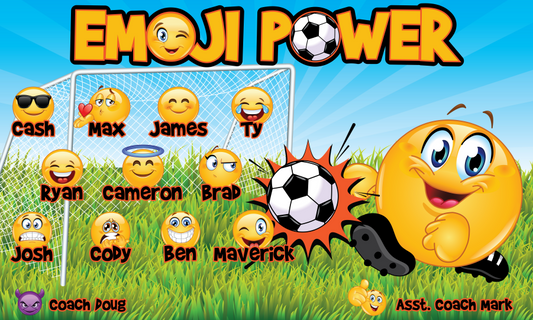 3'x5' Vinyl Banner - Emoji Power