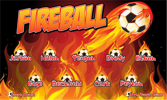 3'x5' Vinyl Banner - Fireball