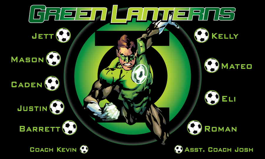 3'x5' Vinyl Banner - Green Lanterns