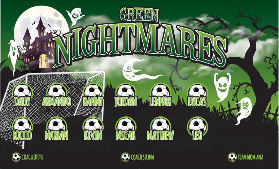 3'x5' Vinyl Banner - Green Nightmares